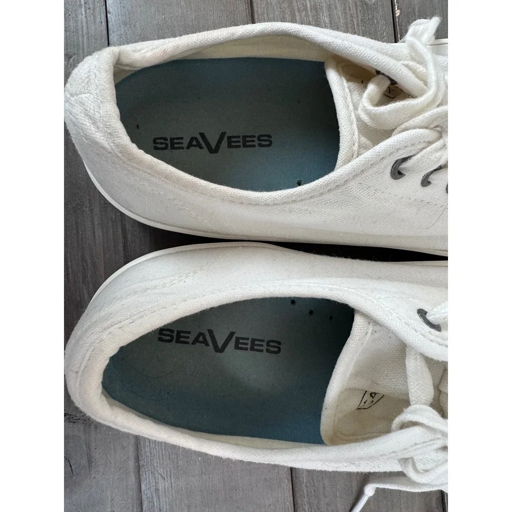 SeaVees Monterey Sneaker Platform Bleach‎ White Canvas Womens 9 California